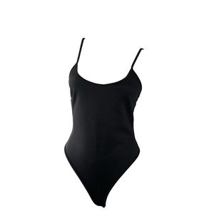 Room Service Black Bodysuit Spaghetti Strap Size Small